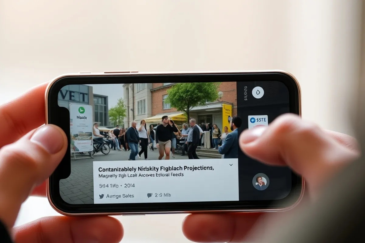 Smartphone screen showing a local story shared rapidly across social feeds