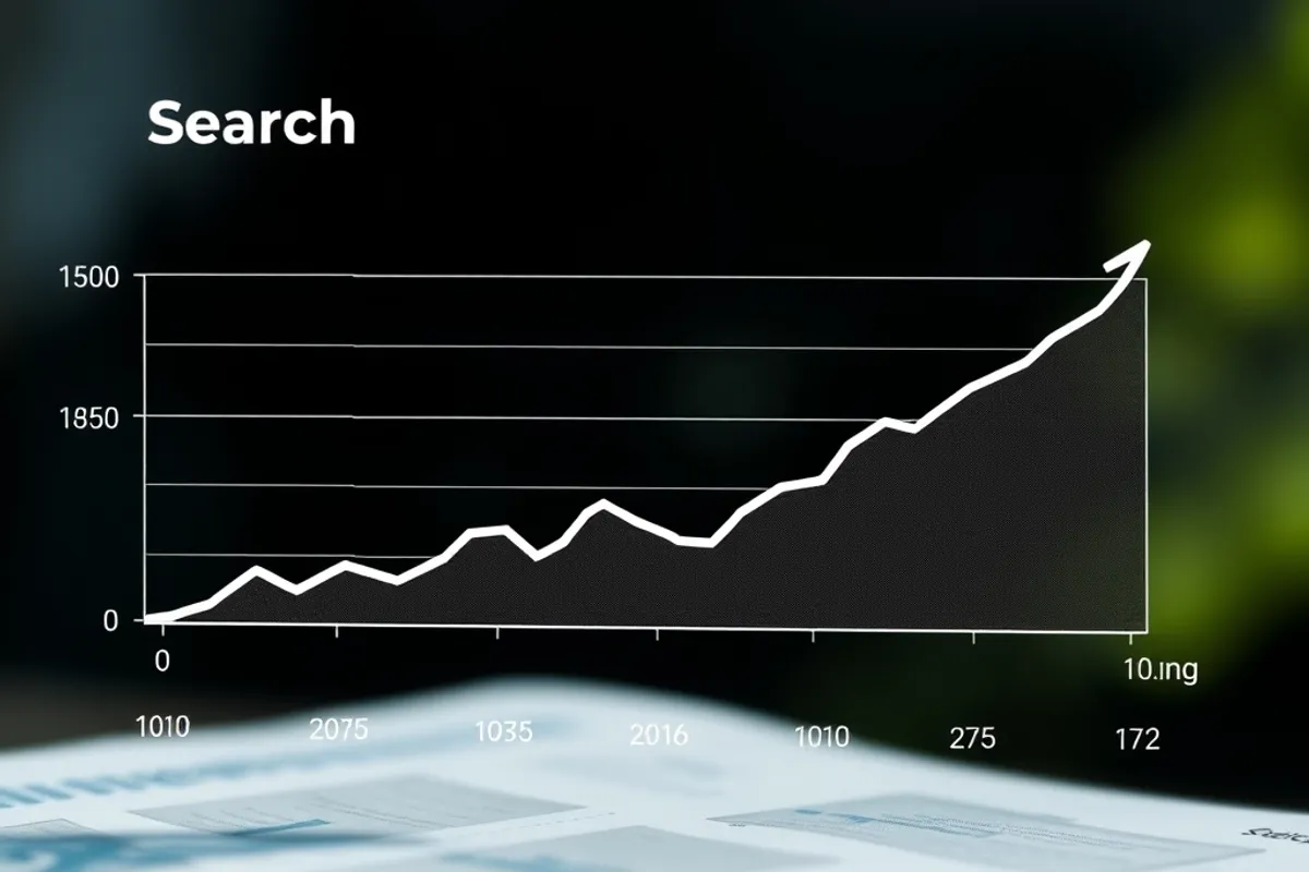 Search interest chart comparing a short spike with a slow rising curve